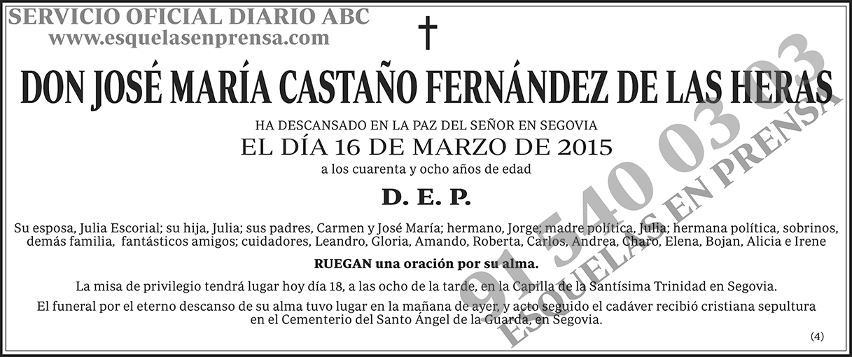 José María Castaño Fernández de las Heras